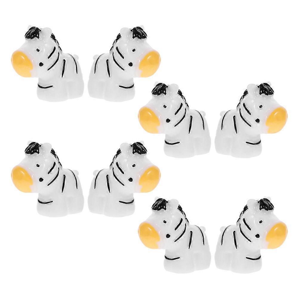 Miniature Toys Zebra Figures for Decoration 32Pcs Resin Tiny Figurines