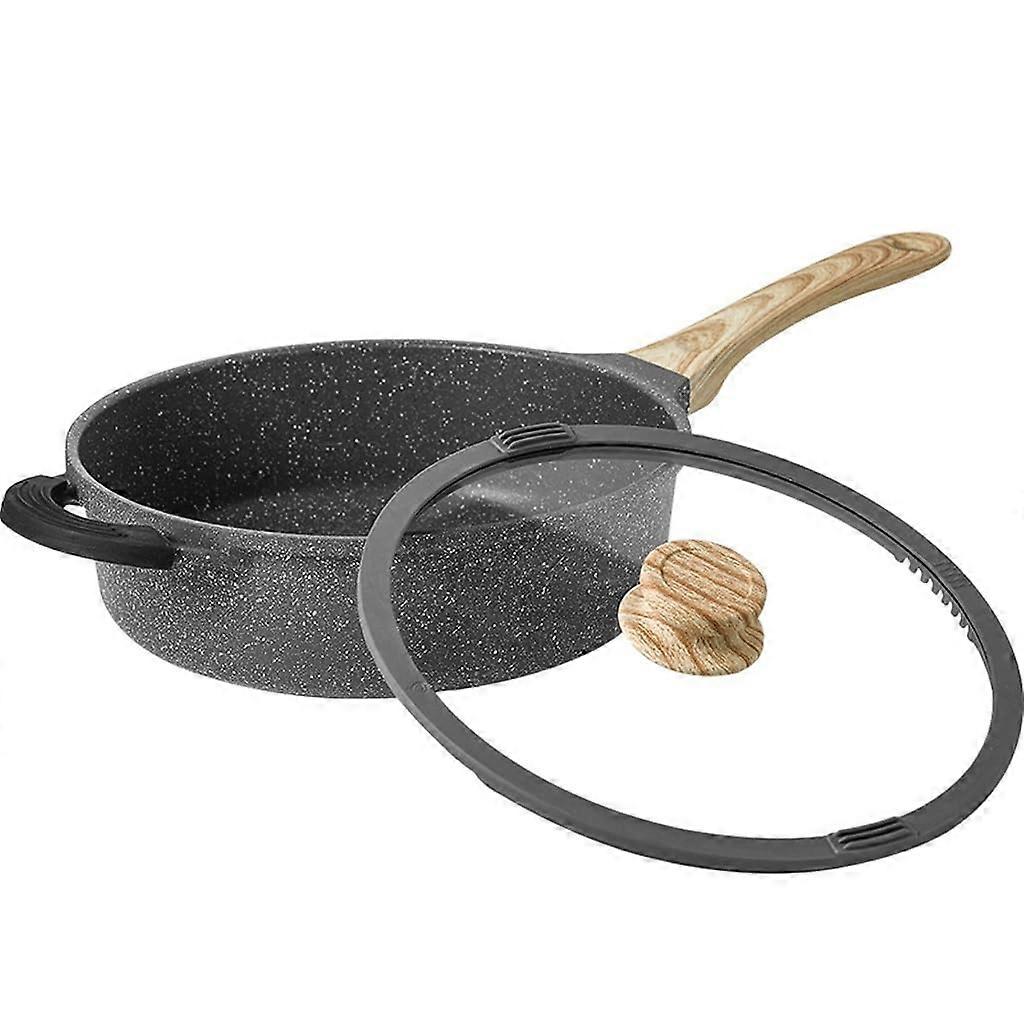 Nonstick Pan Cauldron Style Induction Compatible Skillet 24cm Frying Pan Egg Pancake Pan