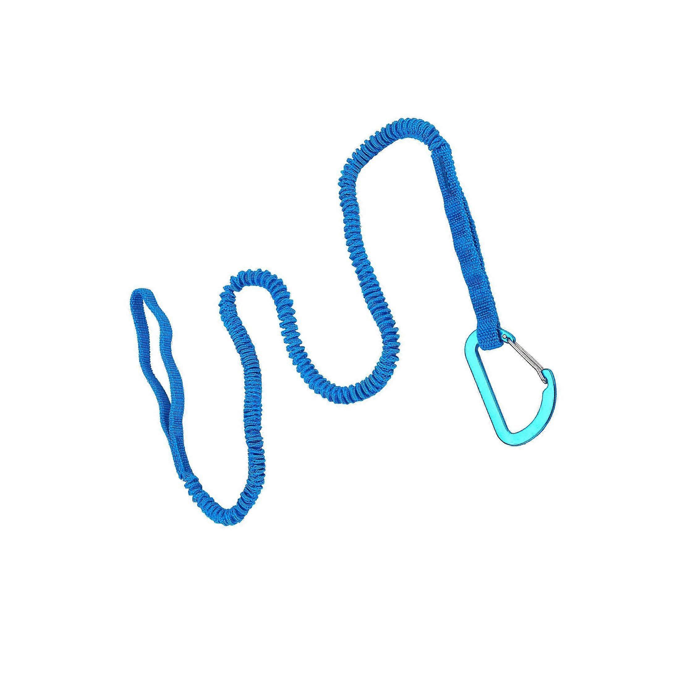 Kayak Paddle Leash Tether Stretchable Strap for Boating Canoeing Accessories Blue