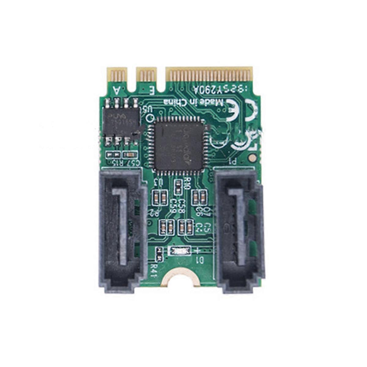 M.2 to 3.0 Adapter Card M.2 A+E Key to 2 Port 6Gbps SSD Expansion Card for WinXP/Win7/8/10/11