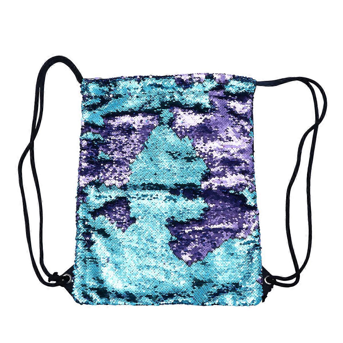 Mermaid Drawstring Bag Sequin Backpack for Storage 3Pcs Collection