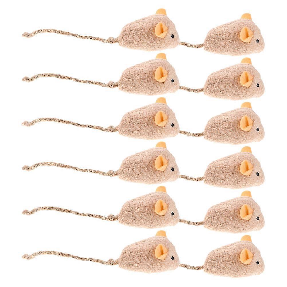 Cat Chew Toys Plush Mouse Shape Toys for Indoor Cats 24Pcs Collection