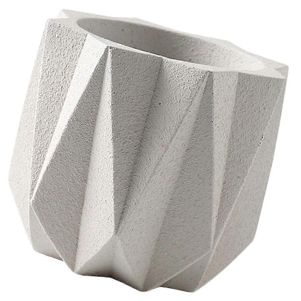 Decorative Cement Flowerpot for Decor 1Pcs Planter with Drain Hole