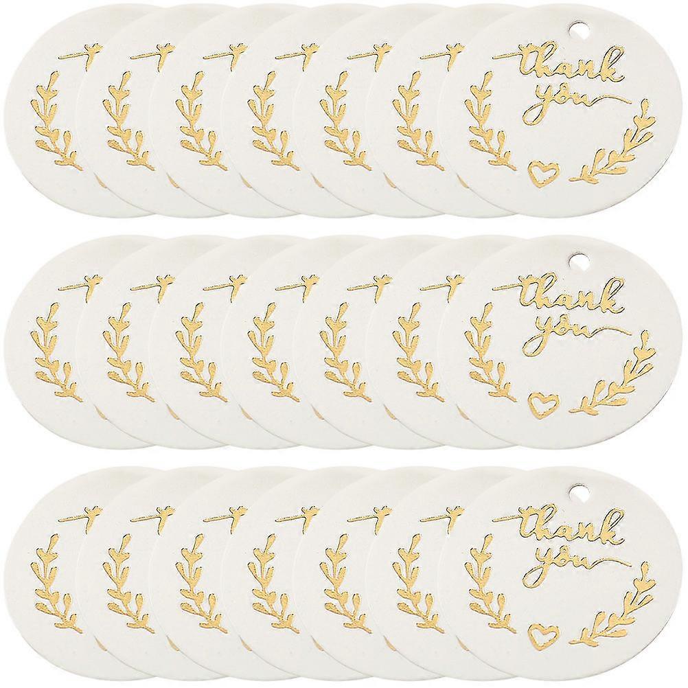 Gift Tags for Hanging Use 300Pcs White Round Thank You Labels