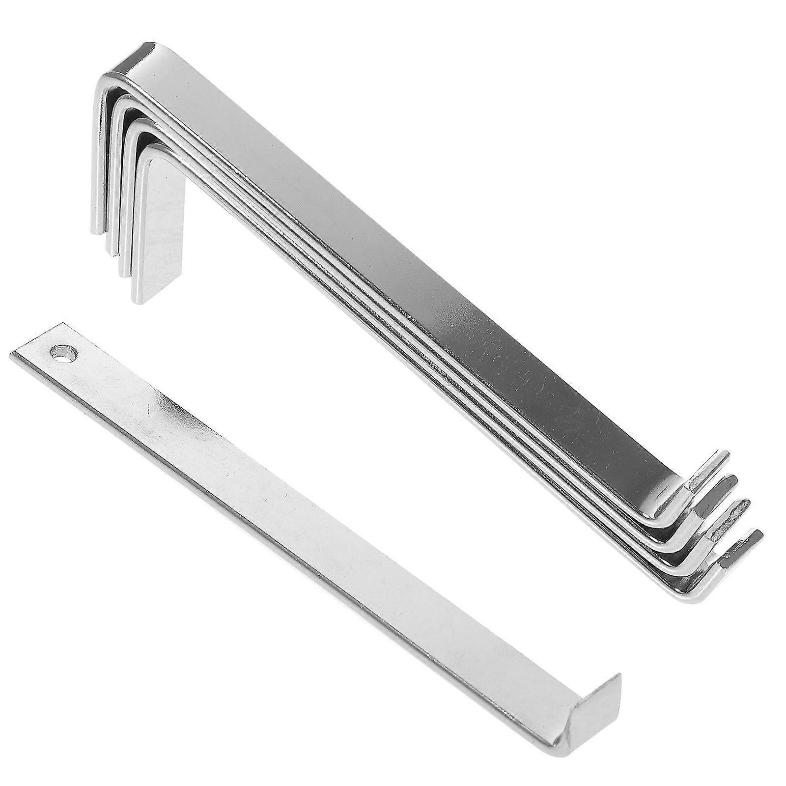 No-Hole Vinyl Siding Hooks 2 Sets Curved Design Hangers for Home Decoration Easy Installation 8 Hooks Silver