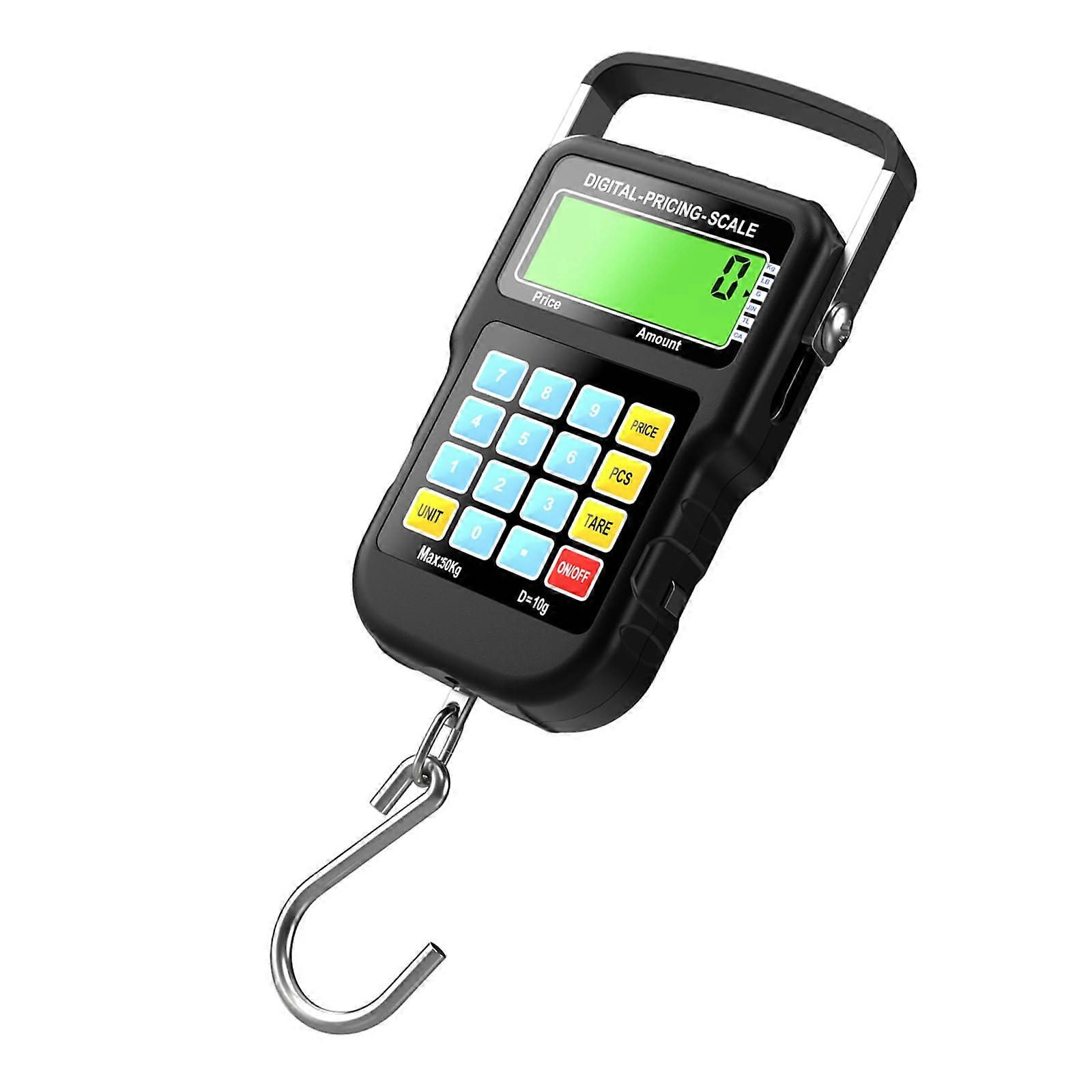 Electronic Fishing Scale Luggage Scale For Travel LCD Backlit Digital Display 110lb/50kg Capacity Battery Not Included