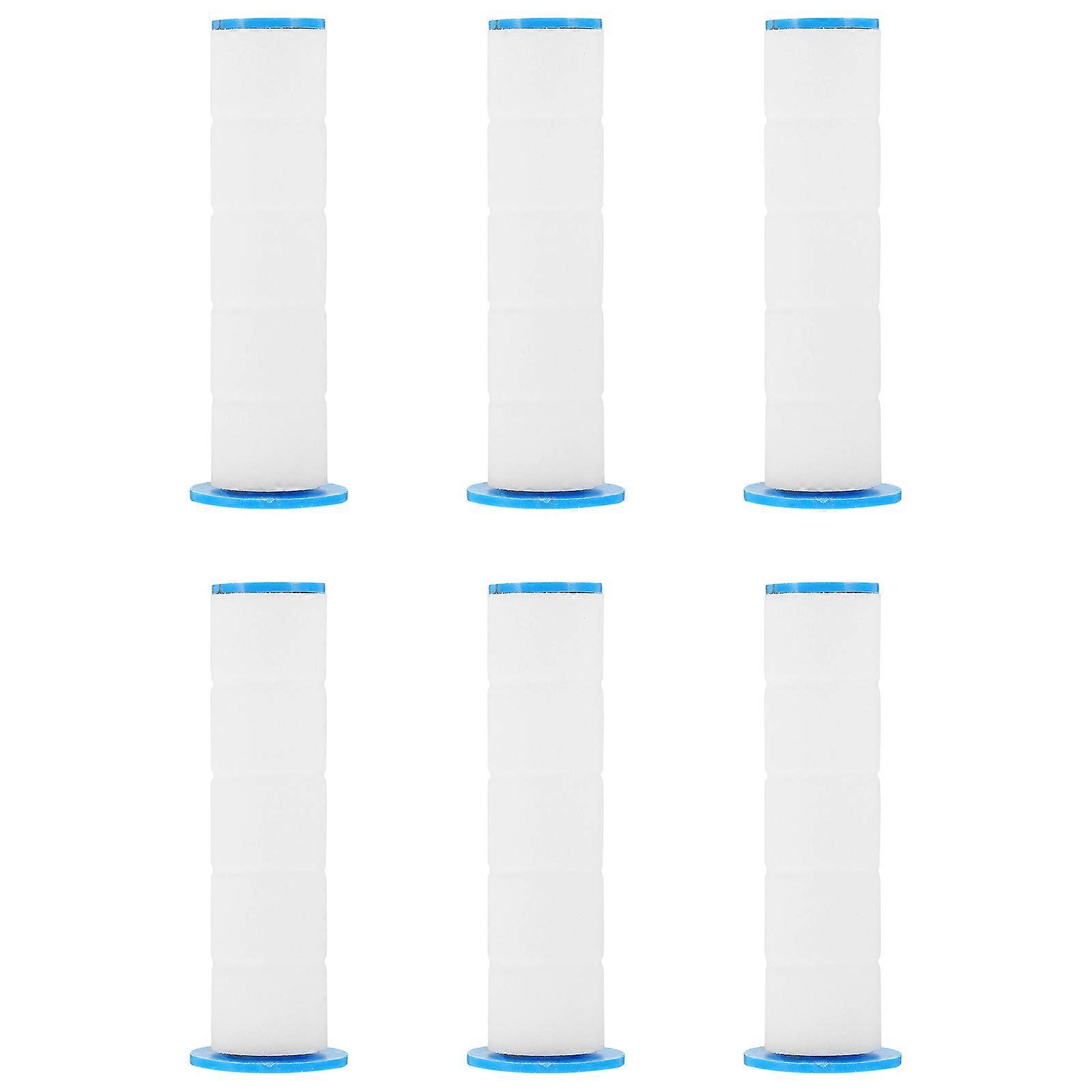 Showerhead Replacement Filter Professional Sprinkler Filter For Home Use Cylindrical Shape 6Pcs