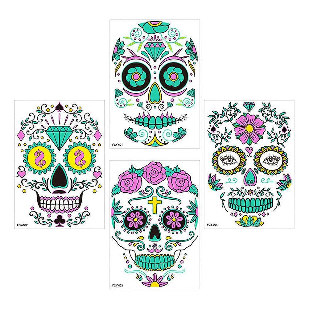 Makeup Stickers for Face Halloween Luminous 12 Sheets Collection