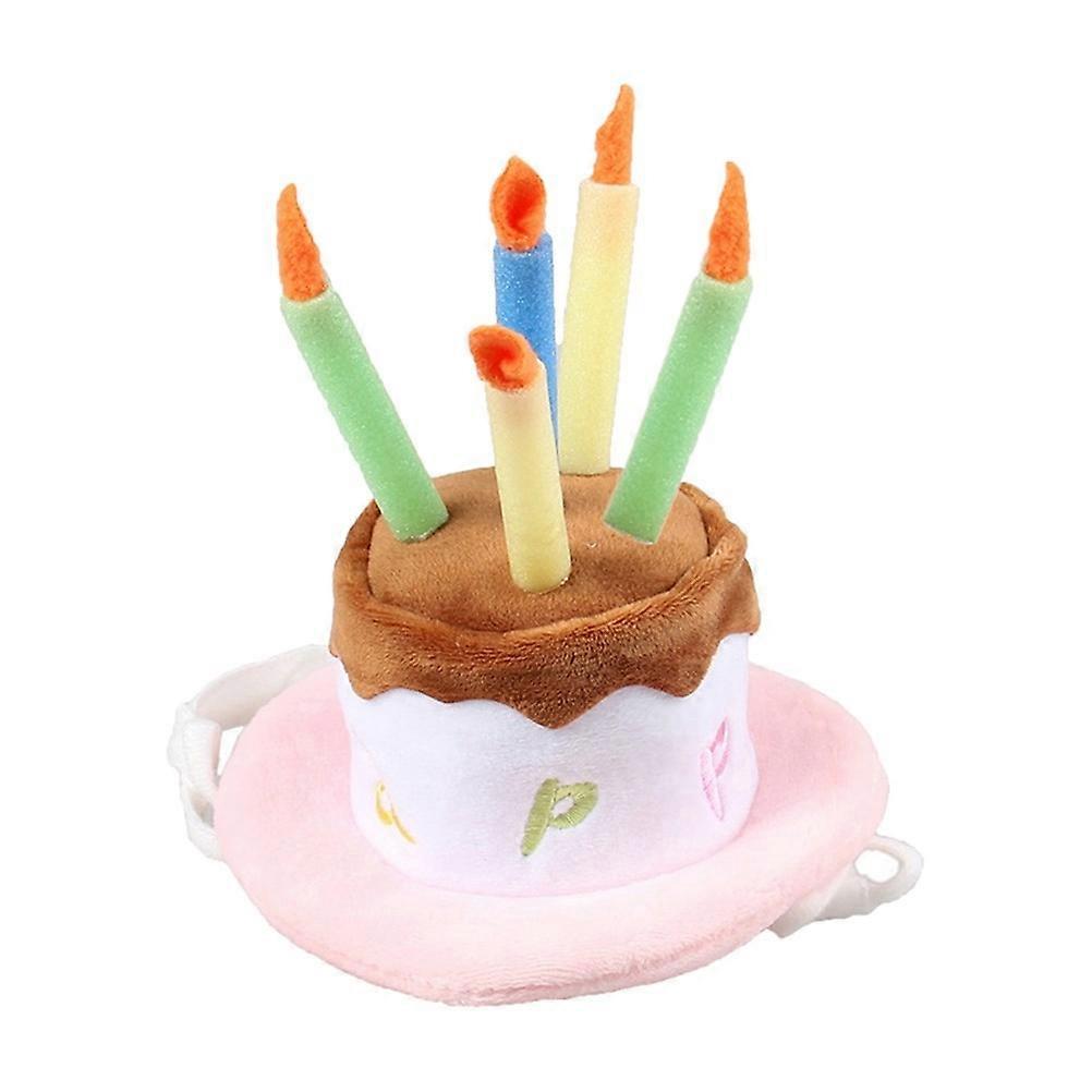 Pet Birthday Cap Creative Costume with Candle Hat 3Pcs Set