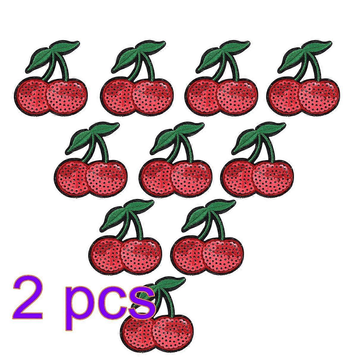 Red Strawberry Sequin Patches Embroidered Patch for Clothes 20Pcs