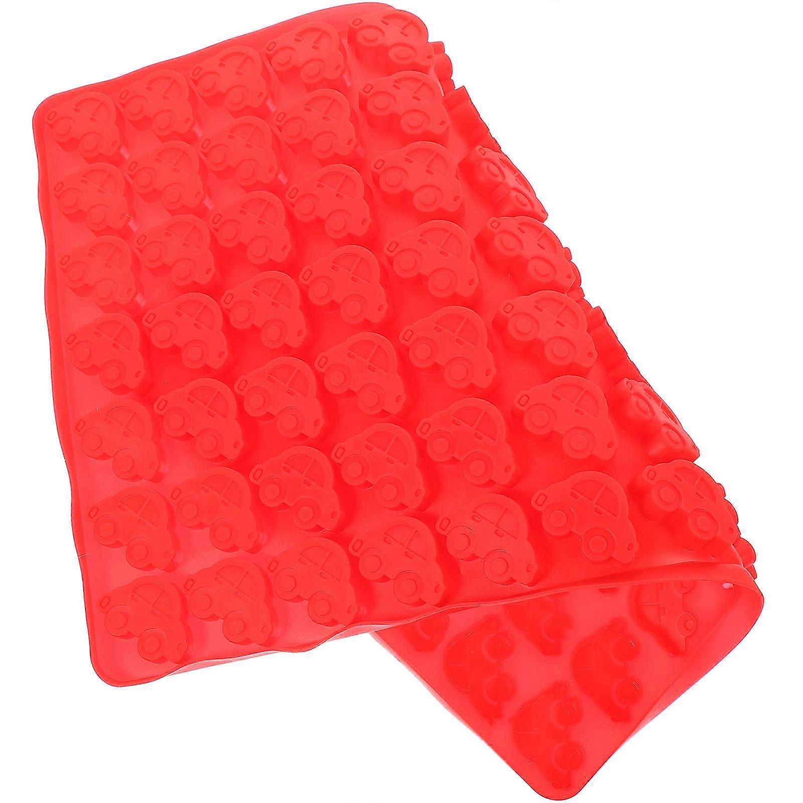 Silicone Car Biscuit Mold for Baking 4Pcs Red Cookie Mold Kitchen Baking Tool