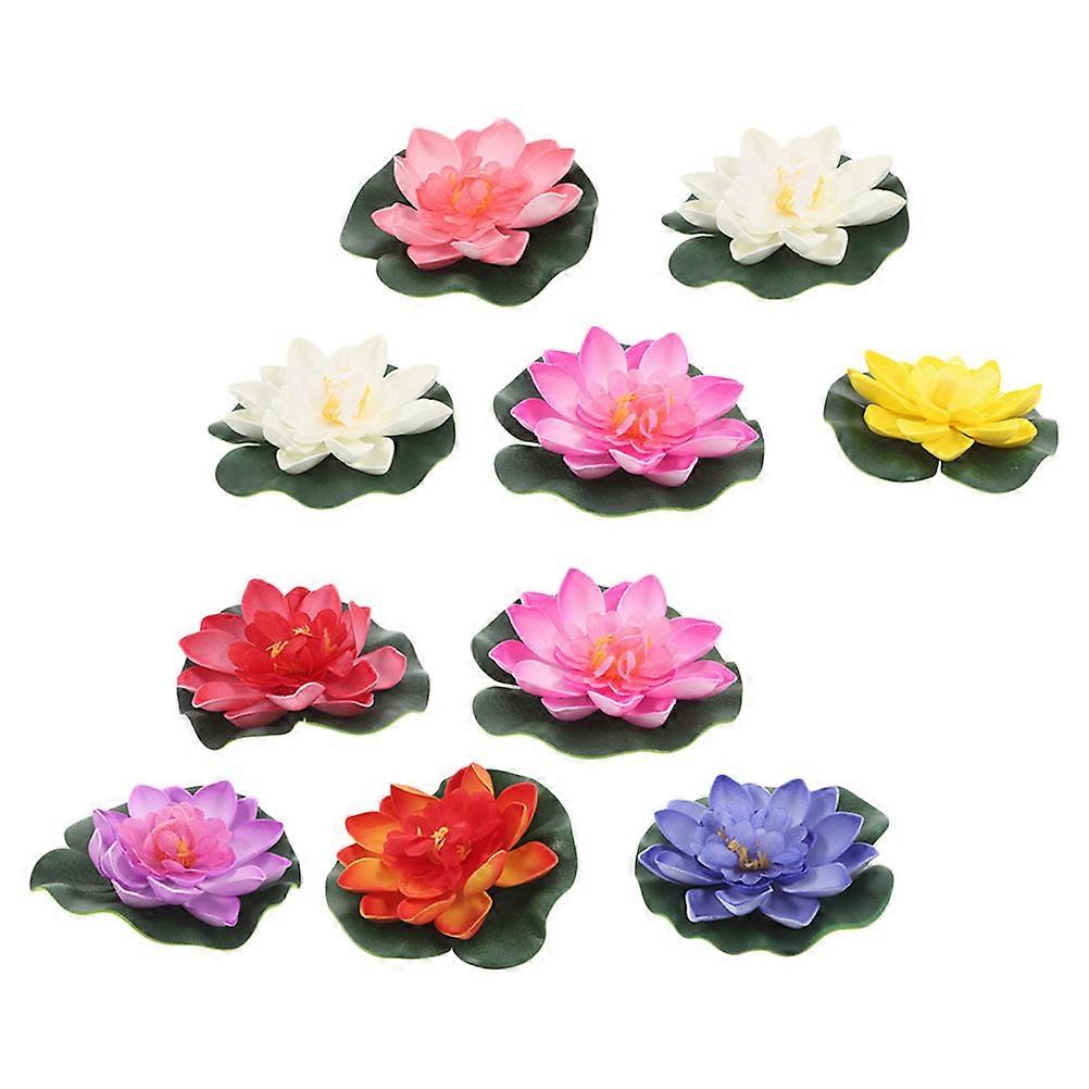 Artificial Floating Water Lilies Lotus Flower for Decoration 40Pcs Eva