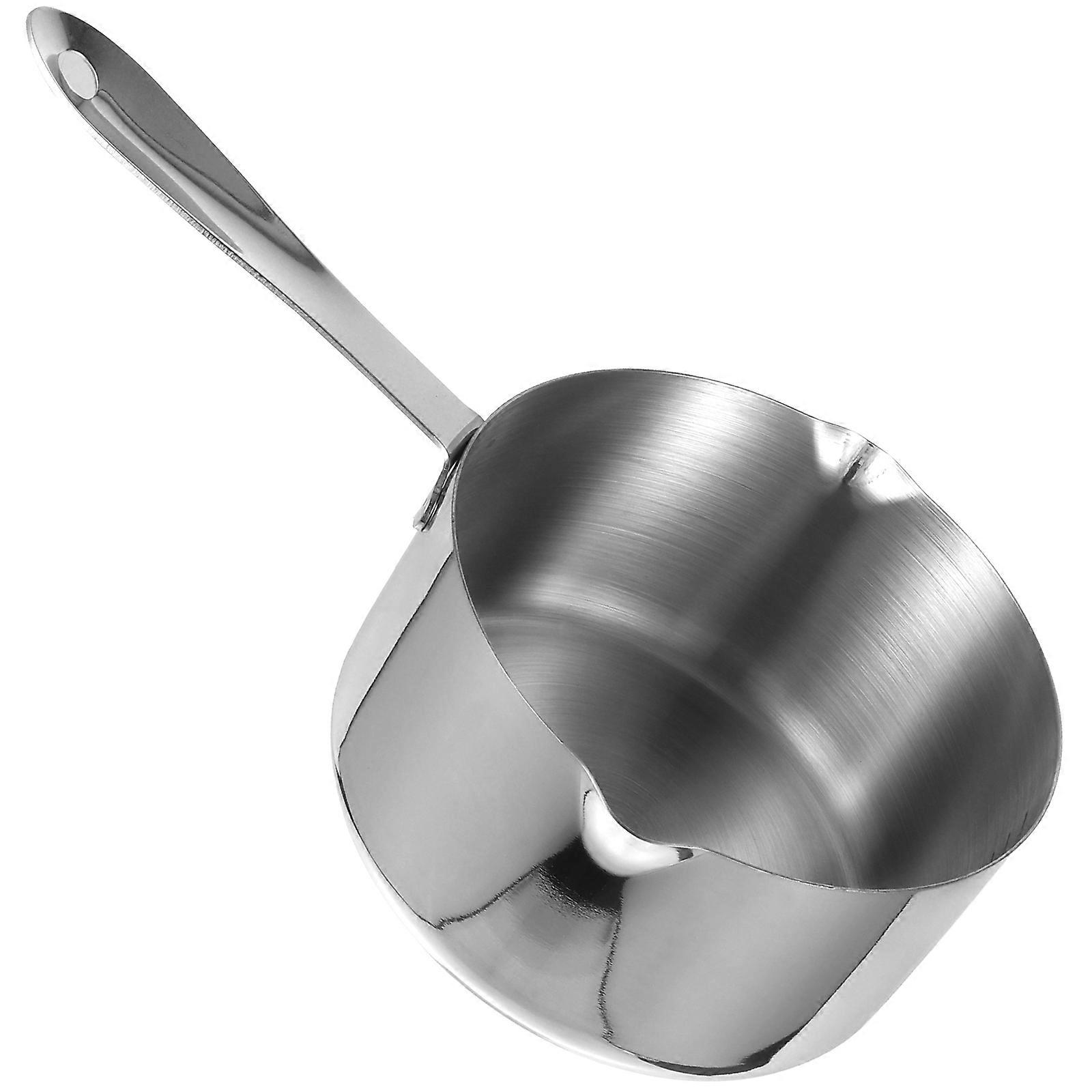 Stainless Milk Pan Nonstick Frying Pan Multi-Use For Family Meals Flat Shape 1Set