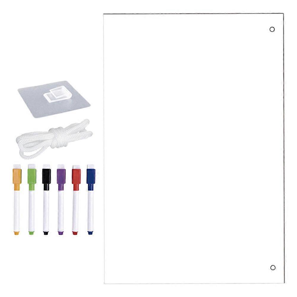 Frameless Clear Acrylic Dry Erase Board 3 Sets For Daily Use Office Home Elegant Rectangular Writing 30X20X0.20CM Surface