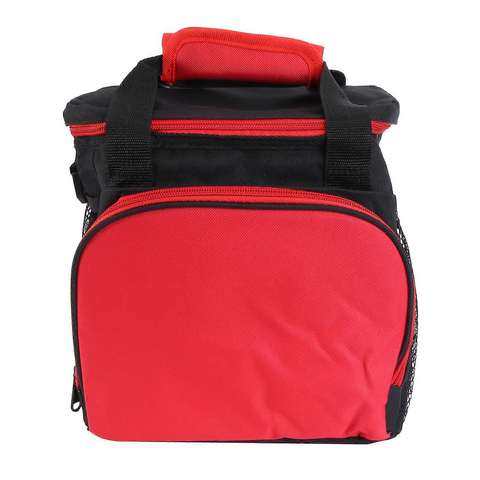 Reusable Lunch Tote Bag for Daily Use 2Pcs Insulated Red Oxford Cloth