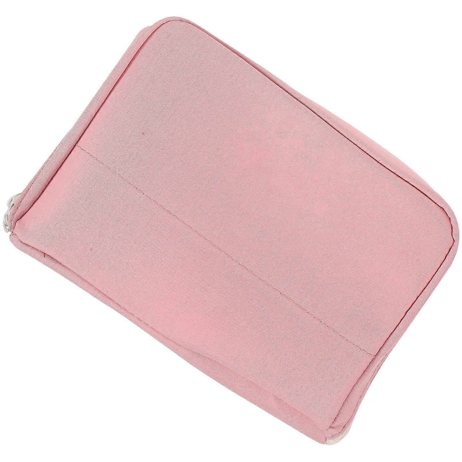 Pink Canvas Pencil Holder for Girls Multi-Function Pencil Pouch 4Pcs Set