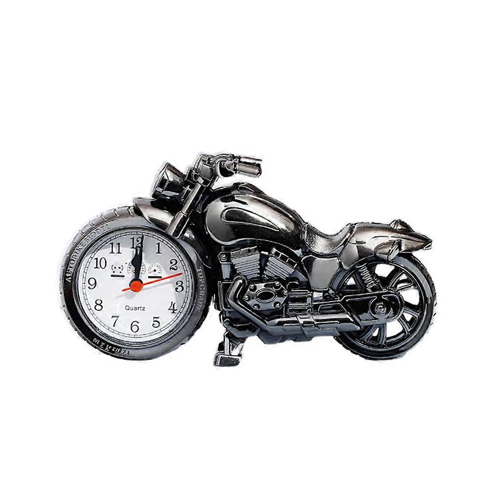 Motorbike Clock Desktop Ornaments Clock for Timekeeping 2Pcs Black Design