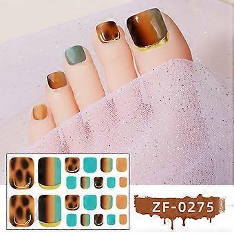 3D-Diamant-Nagelaufkleber, 3D-Farbdiamant, Heißprägen, Mädchen, aufhellender Schmetterling, wasserdichte Zehennagelaufkleber ZF-0275, bloßes Stück + Nagelfeile