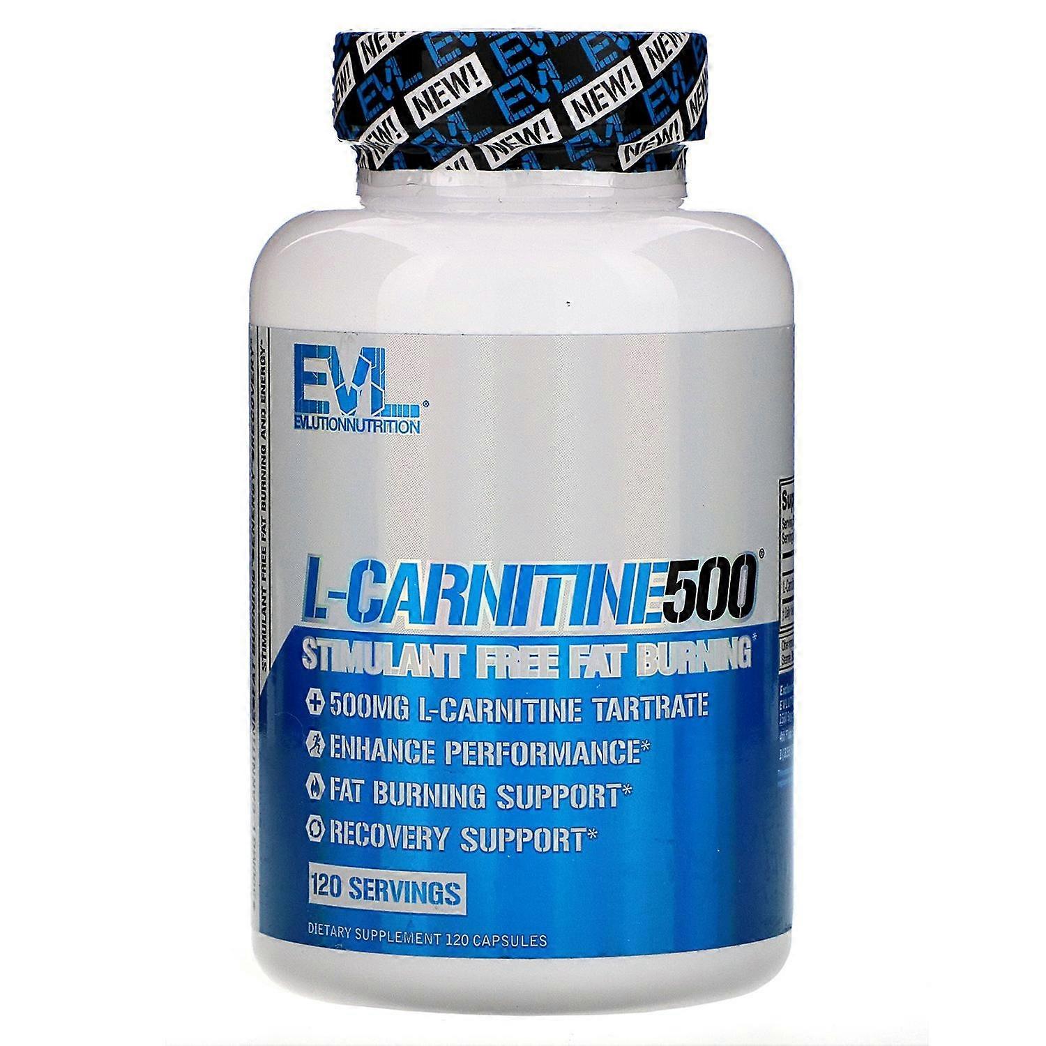 EVLution Nutrition, L-CARNITINE500, 120 Capsules