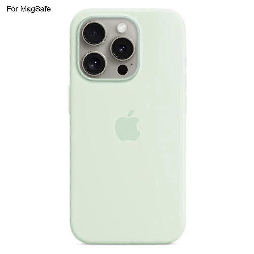 For Iphone 15 Pro Case Compatible With Magsafe Liquid Silicone Phone Back Cover [induction Popover]