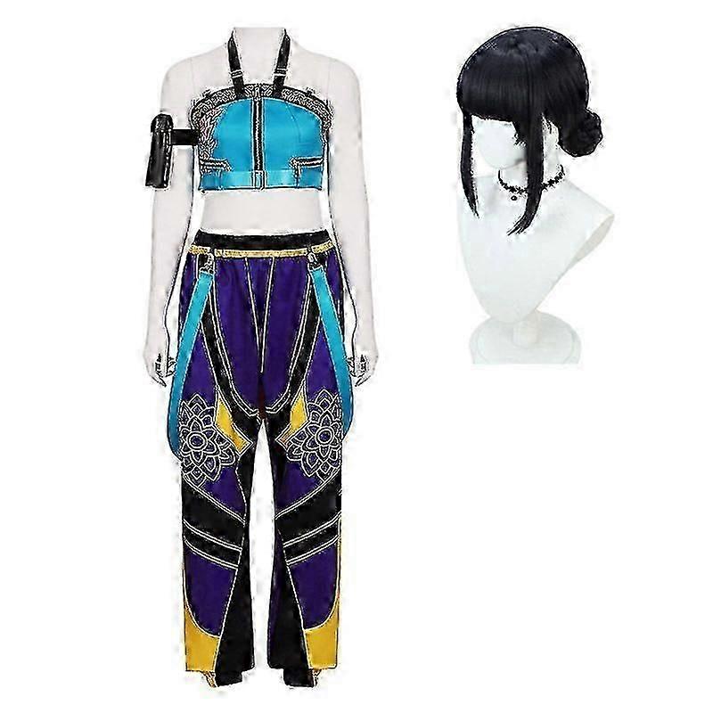 Ensemble de cosplay K-pop Zoey avec perruque, uniforme d'anime, costume de fête d'Halloween et de carnaval pour femmes.