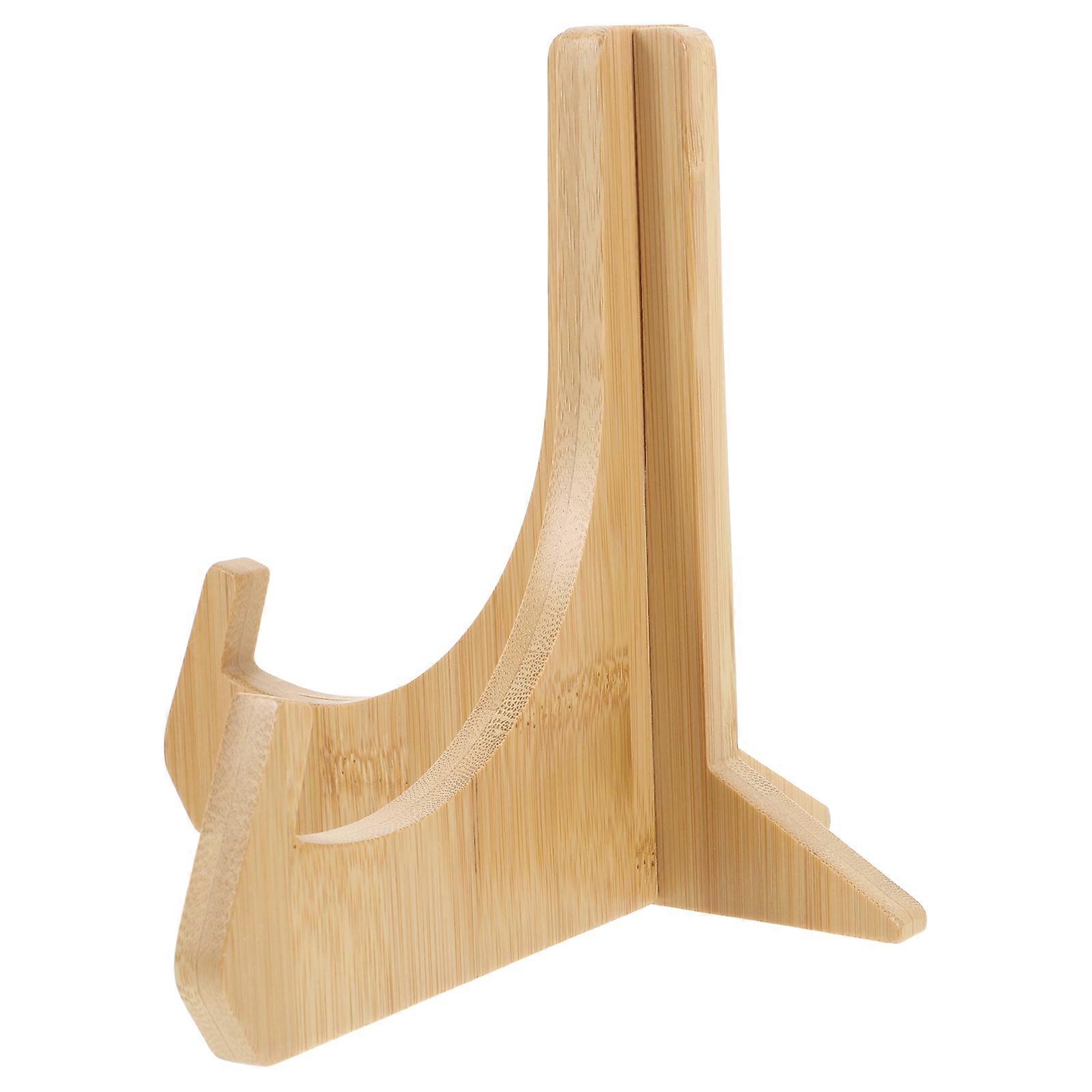 Plate Display Holder Wooden Picture Frame Easel for Home 5Pcs