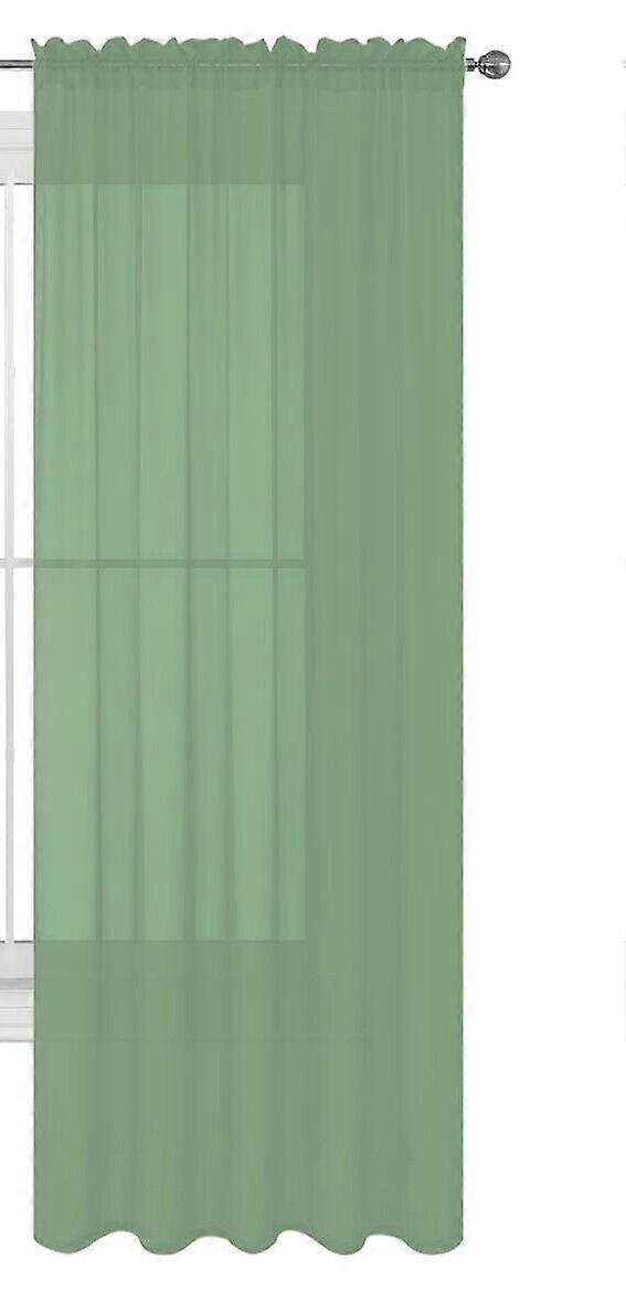 1 Pack Fully Stitched Sheer Window Curtain Panel Drape 63" 84" 95" 108" 120" L