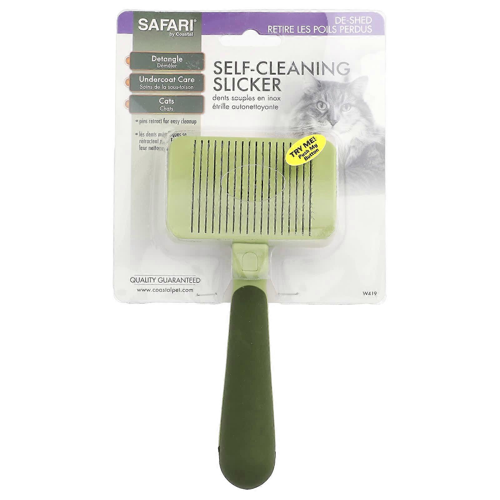 Self-Cleaning Slicker Brush for Cats, 1 Slicker Brush