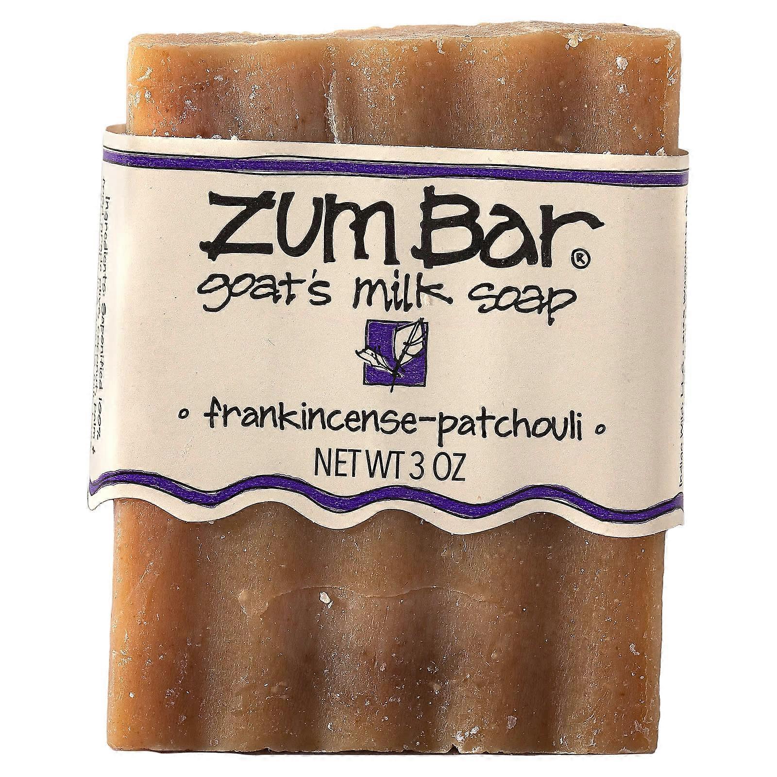 Zum Bar, Goat's Milk Soap, Frankincense-Patchouli, 3 oz