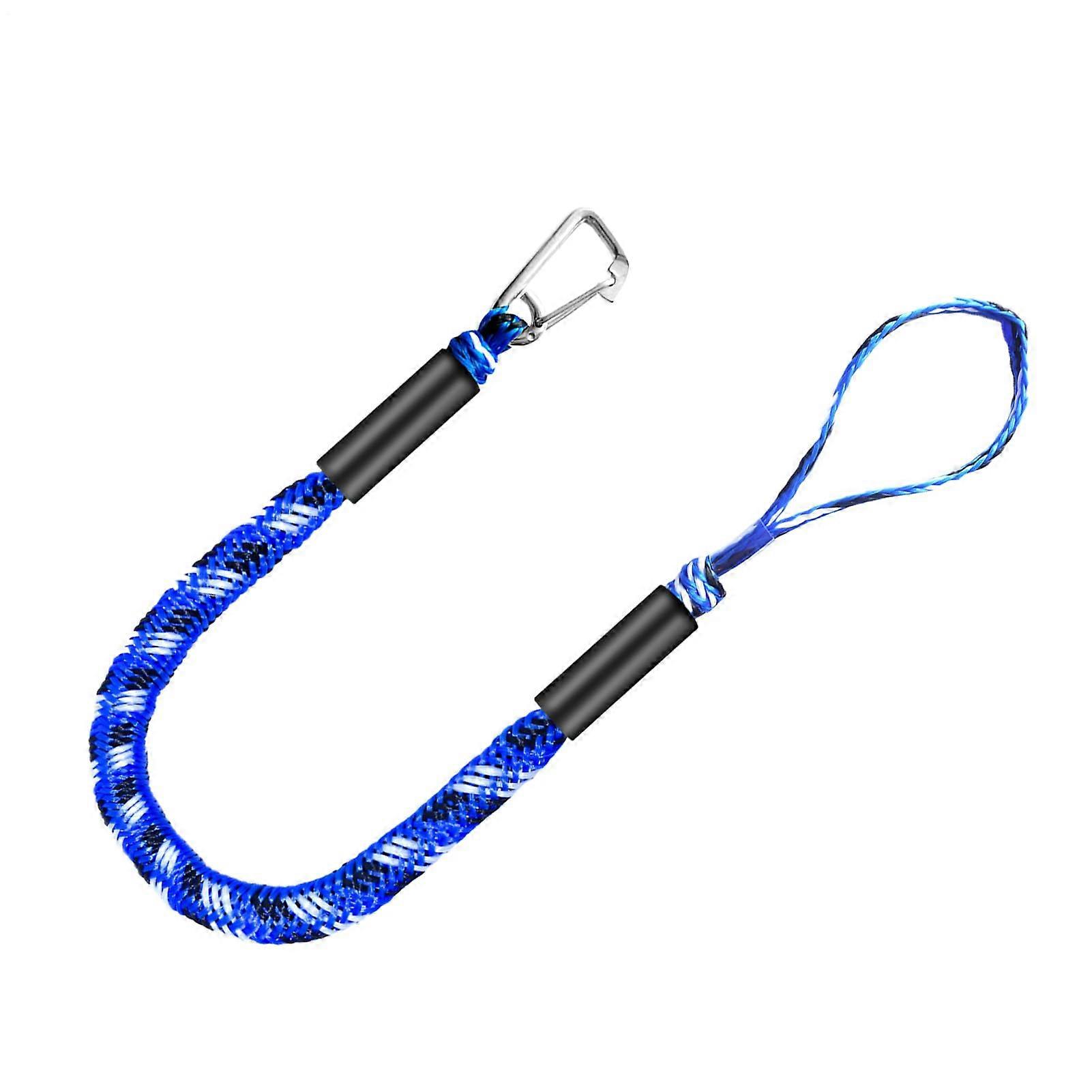 Boat Dock Lines With Clip Marine Security Anchoring Rope For Kayak Pontoon Canoe Watercraft Blue
