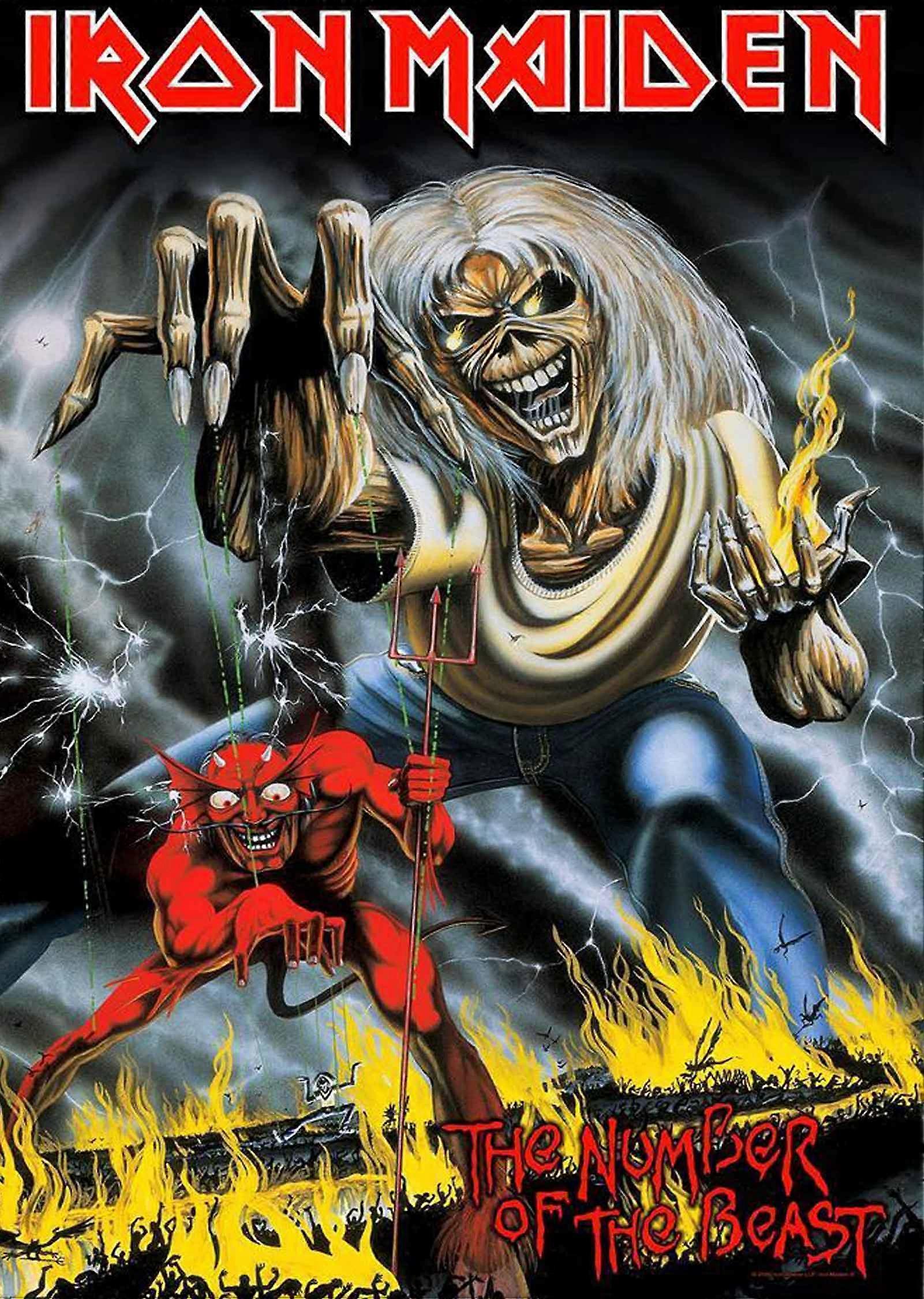 Iron Maiden Number Of The Beast Textile Poster
