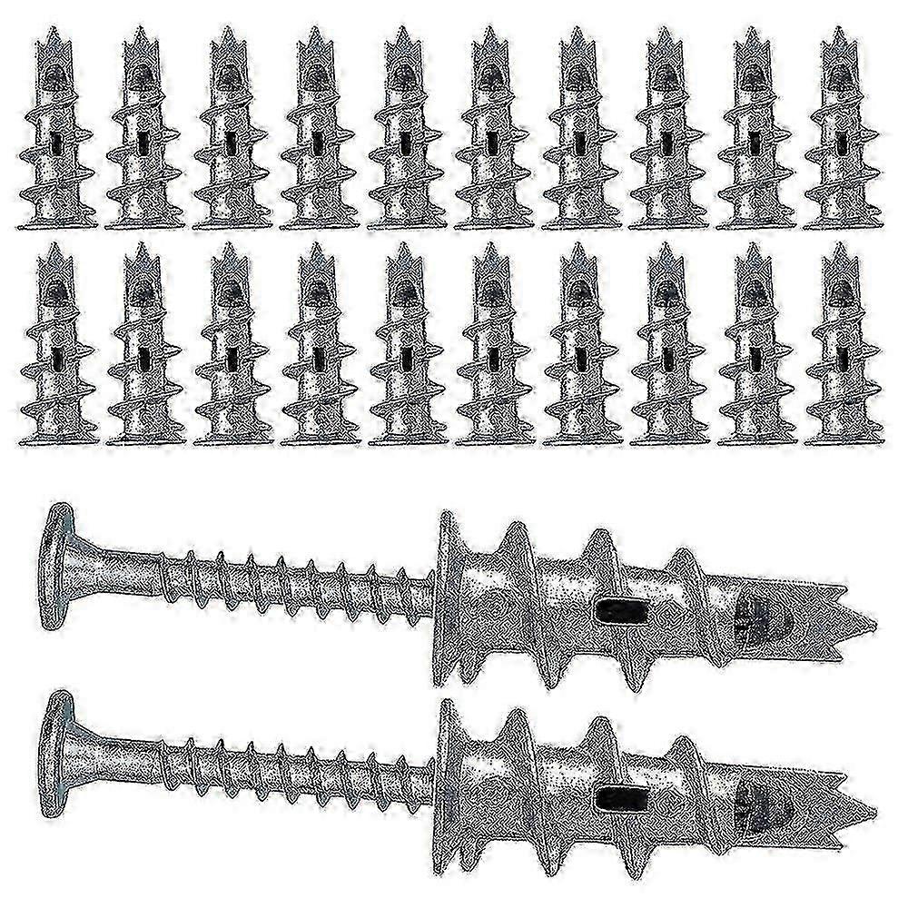 40 Pcs Metal Self Drive Anchor Plasterboard Dowels With Screws 4.5 X 35mm For Single-layer And Doub