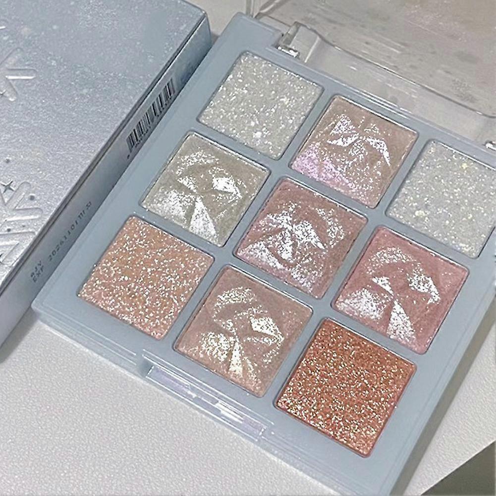 Snow Nine Color Eyeshadow Palette 9 Shimmering Shades Long Lasting Waterproof Makeup Easy To Apply For Daily And Special Occasions