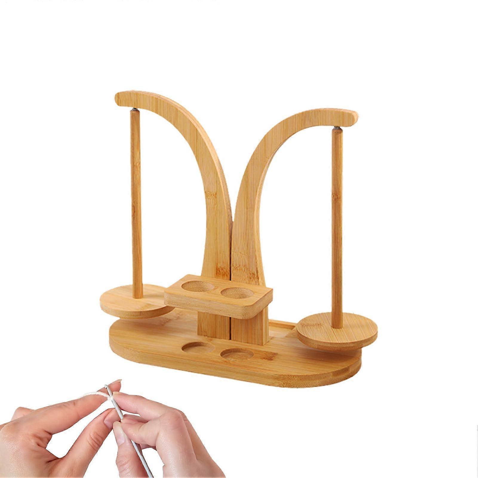 Yarn Winder for Crocheting, Rotating Double Spindles Magnetic Wool Winder, Crochet Tool Roller for Home Use