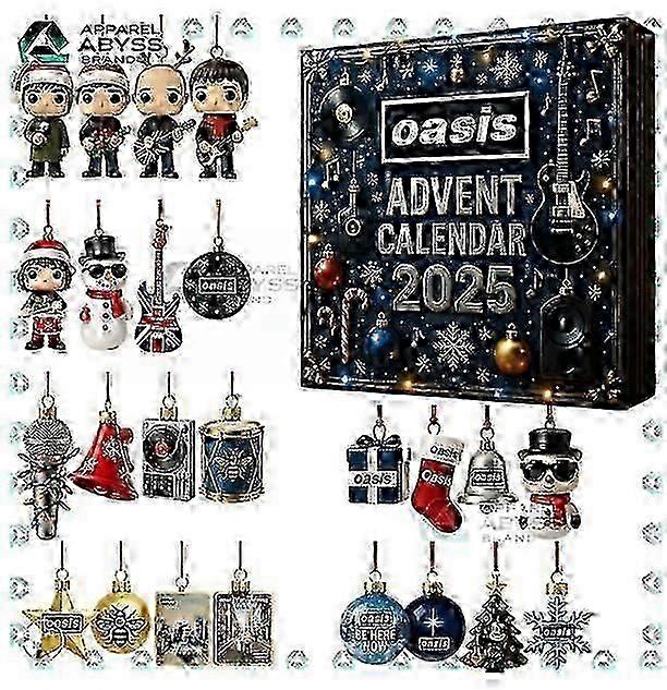 0asis Britischer Rock Advent Urlaub Blinde Box Weihnachtsbaumschmuck Acryl Anhänger