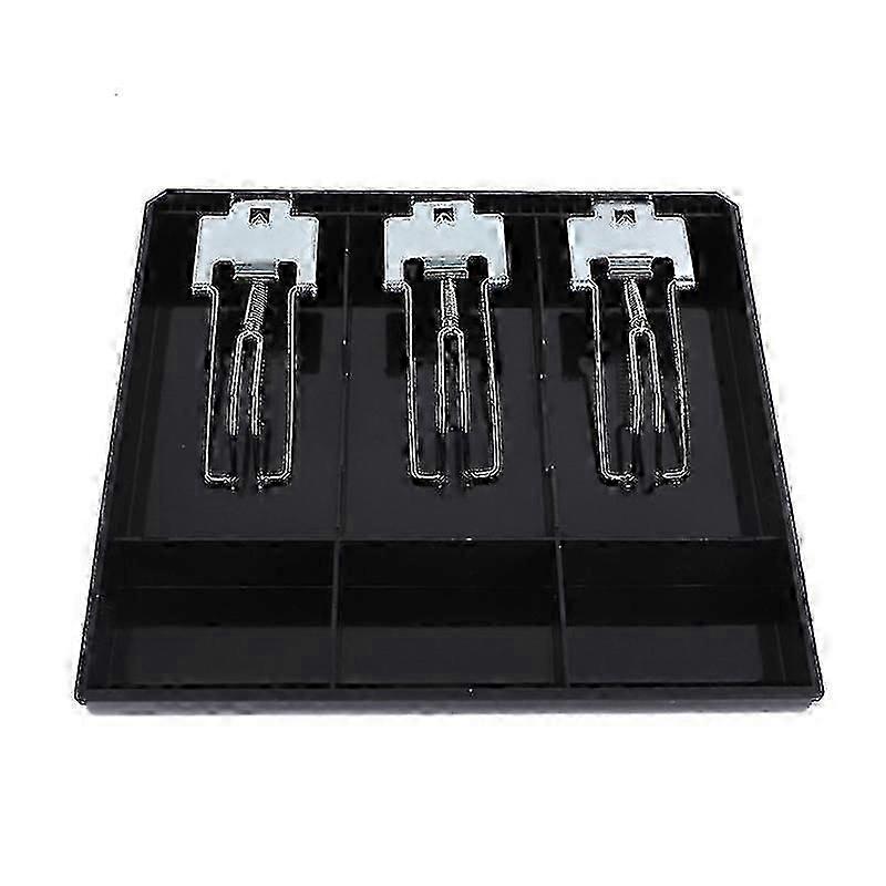 3-Grid Cash Drawer Insert Tray with Coin Organizer, Storage Box Replacement for Register Till Tray