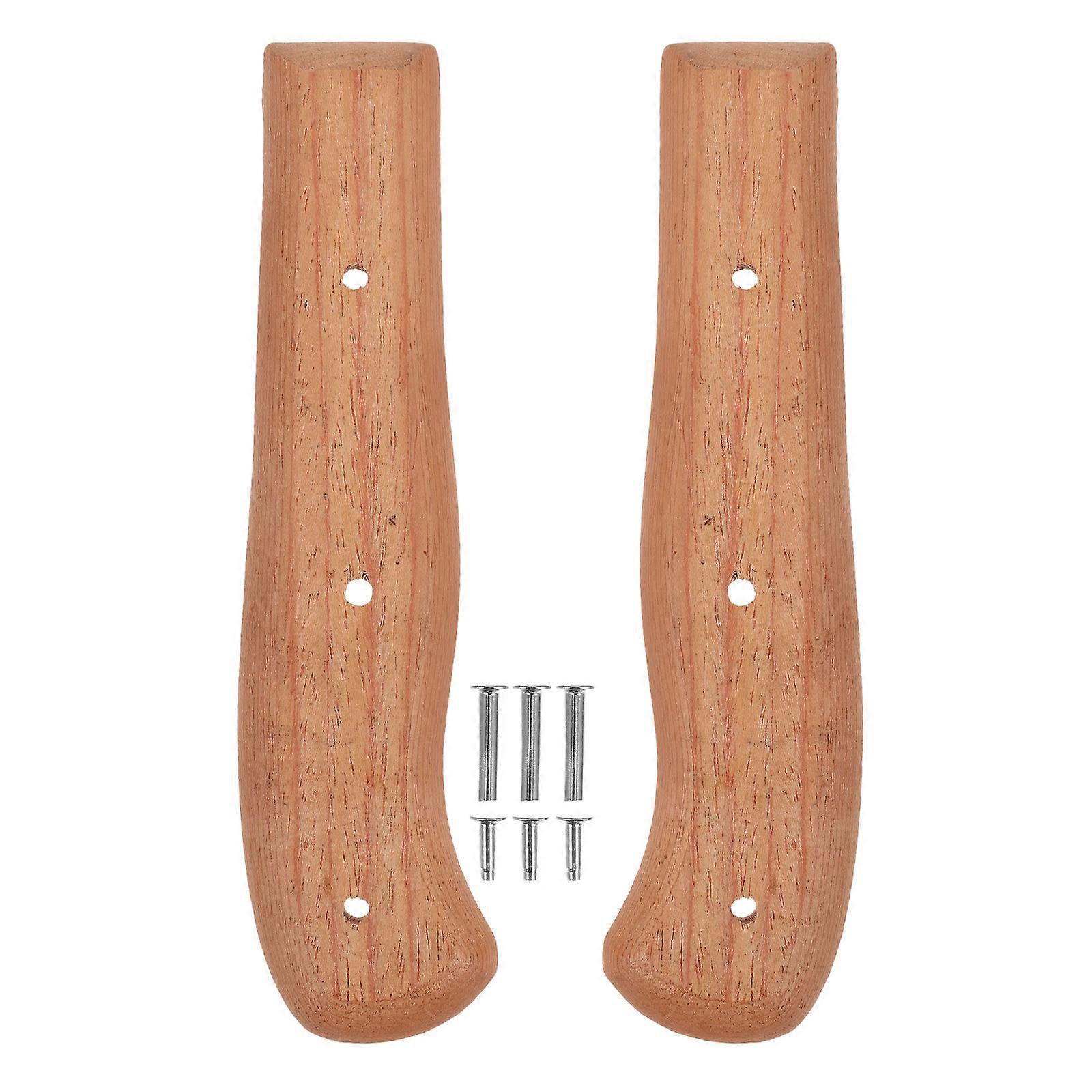 Wood Handle for Kitchen Grip Replacement 2Pcs in Khaki