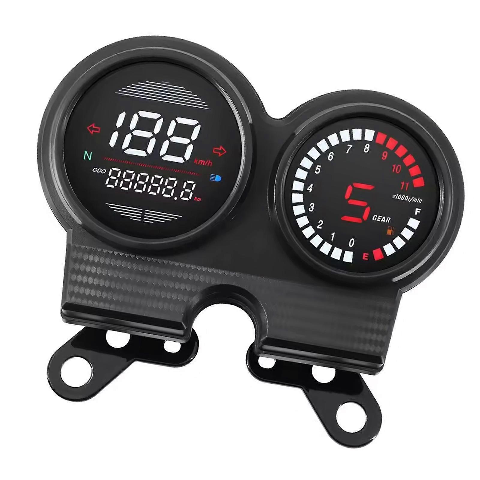 Vibration Resistant Motorcycle Tachometer Waterproof Speedometer Extended Usage Time Easy Installation Multicolor