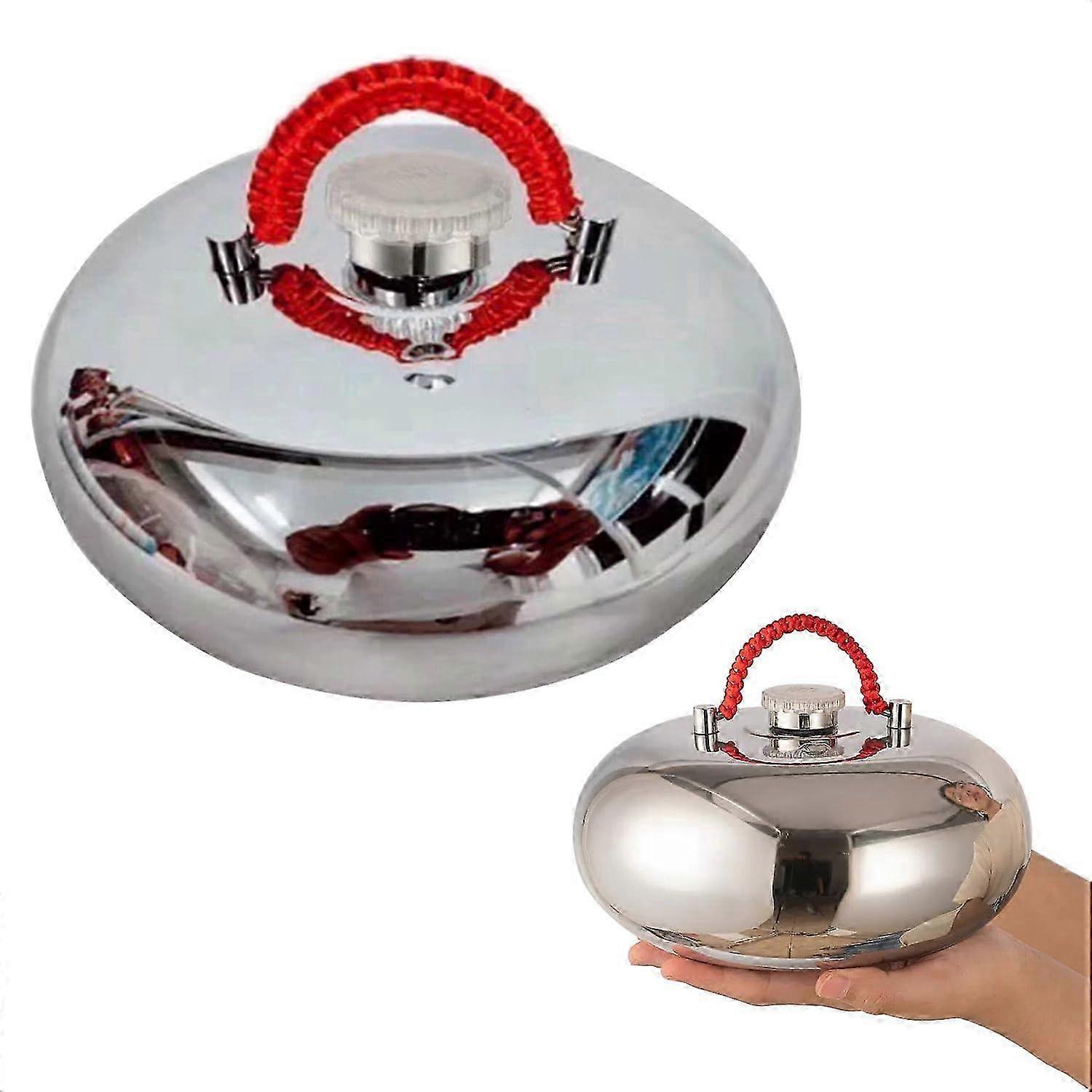 Hot Water Bottle 1L/1.5L/2.0L/3.0L Stainless Steel with Cover, Leak-Proof, Safe, Durable, Reusable Hand Warmer (Size: 18 cm) 25-26