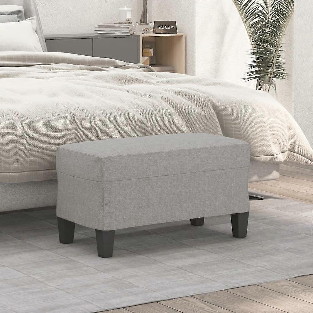 Bench Light Grey 70x35x41 cm Fabric