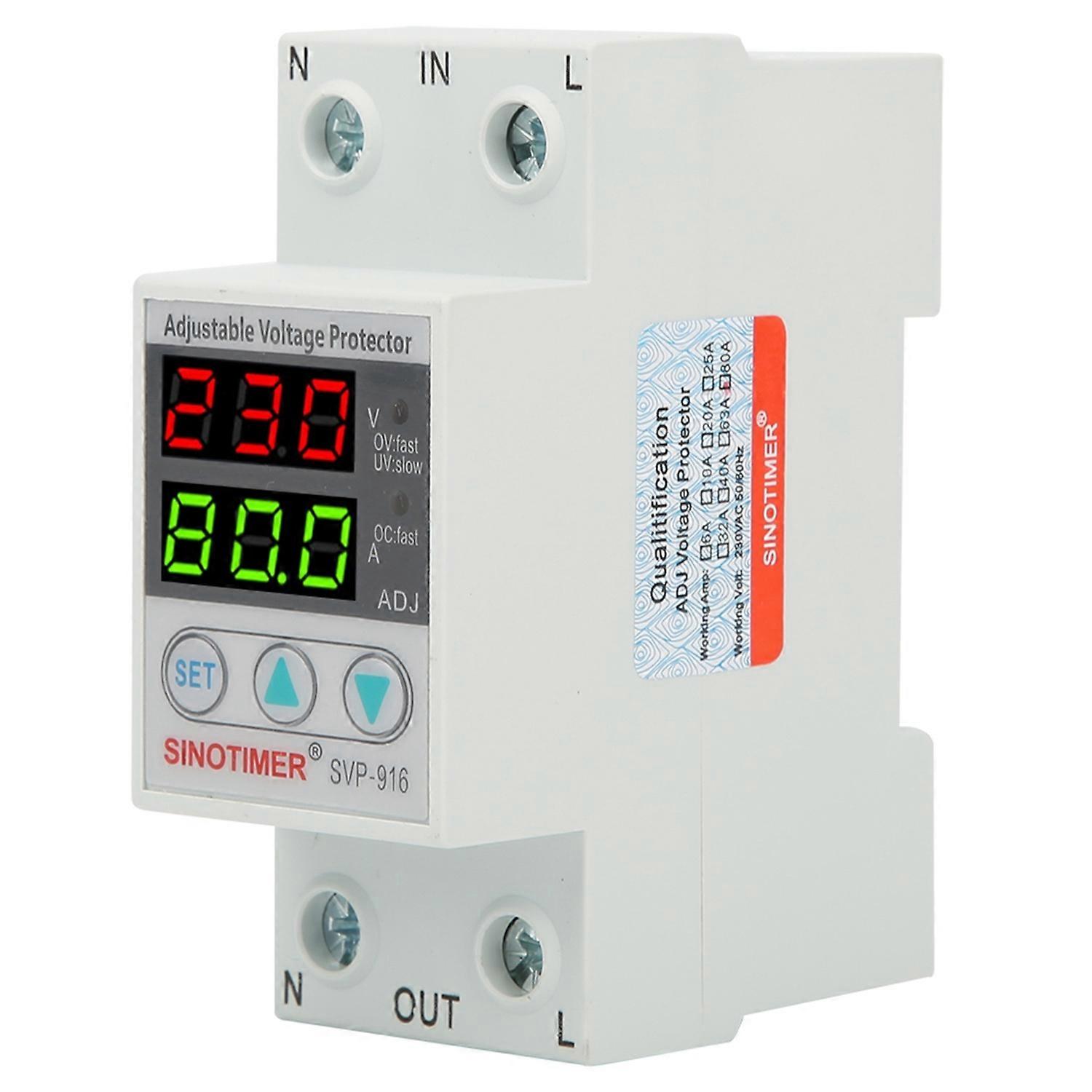 SVP‑916 230V Adjustable Automatic Over Under Voltage Reset Protection Device