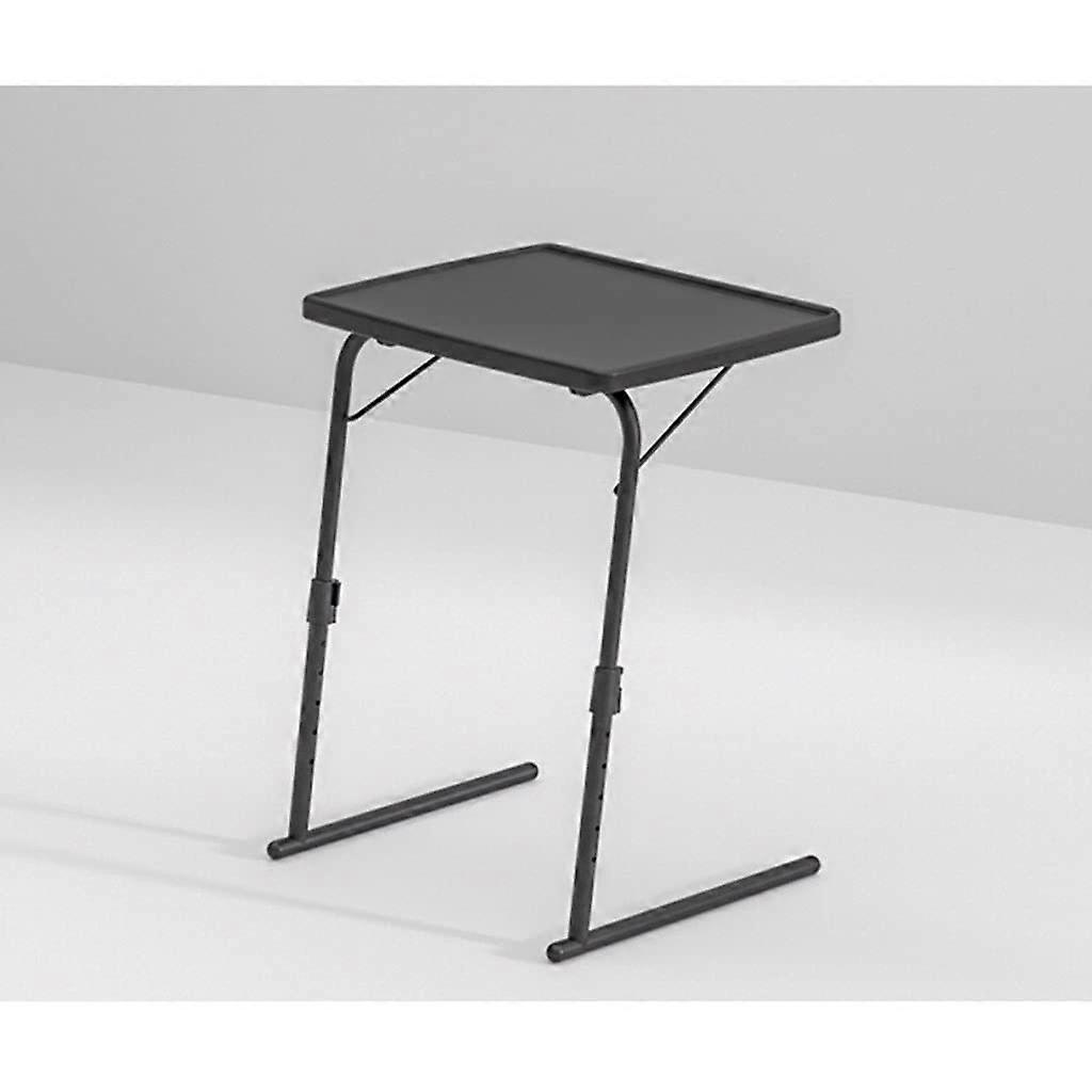 Adjustable Laptop Desk with Tilting , Rolling Side Table for Bed Sofa Reading Eating, 56x43cm White Black