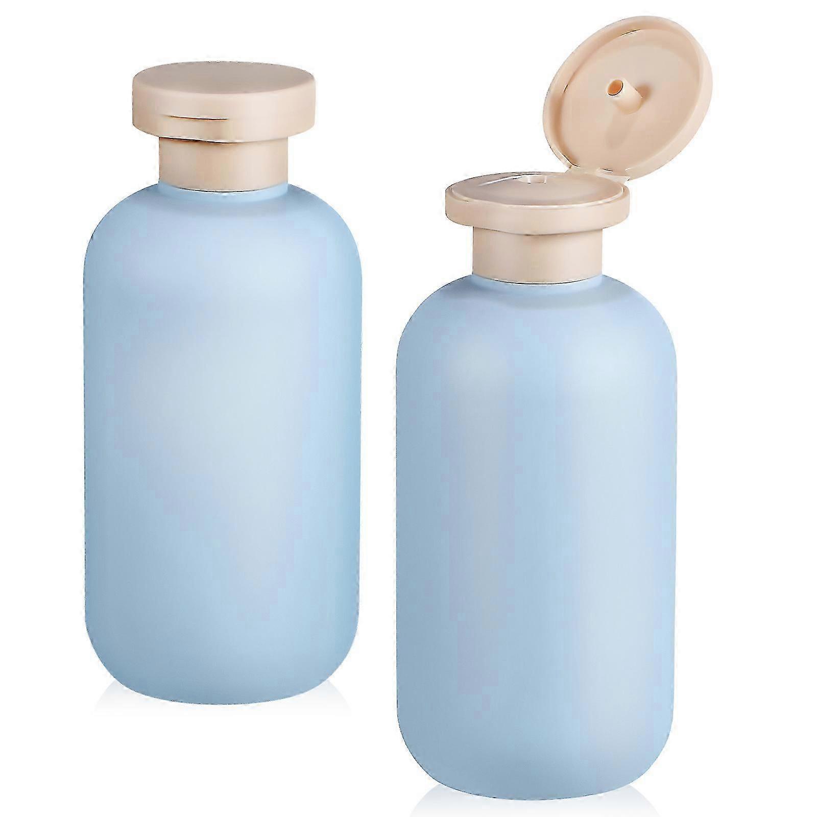 2 Pcs Travel Bottles Plastic Toiletries Container Refillable Bottles for Lotion Shampoo