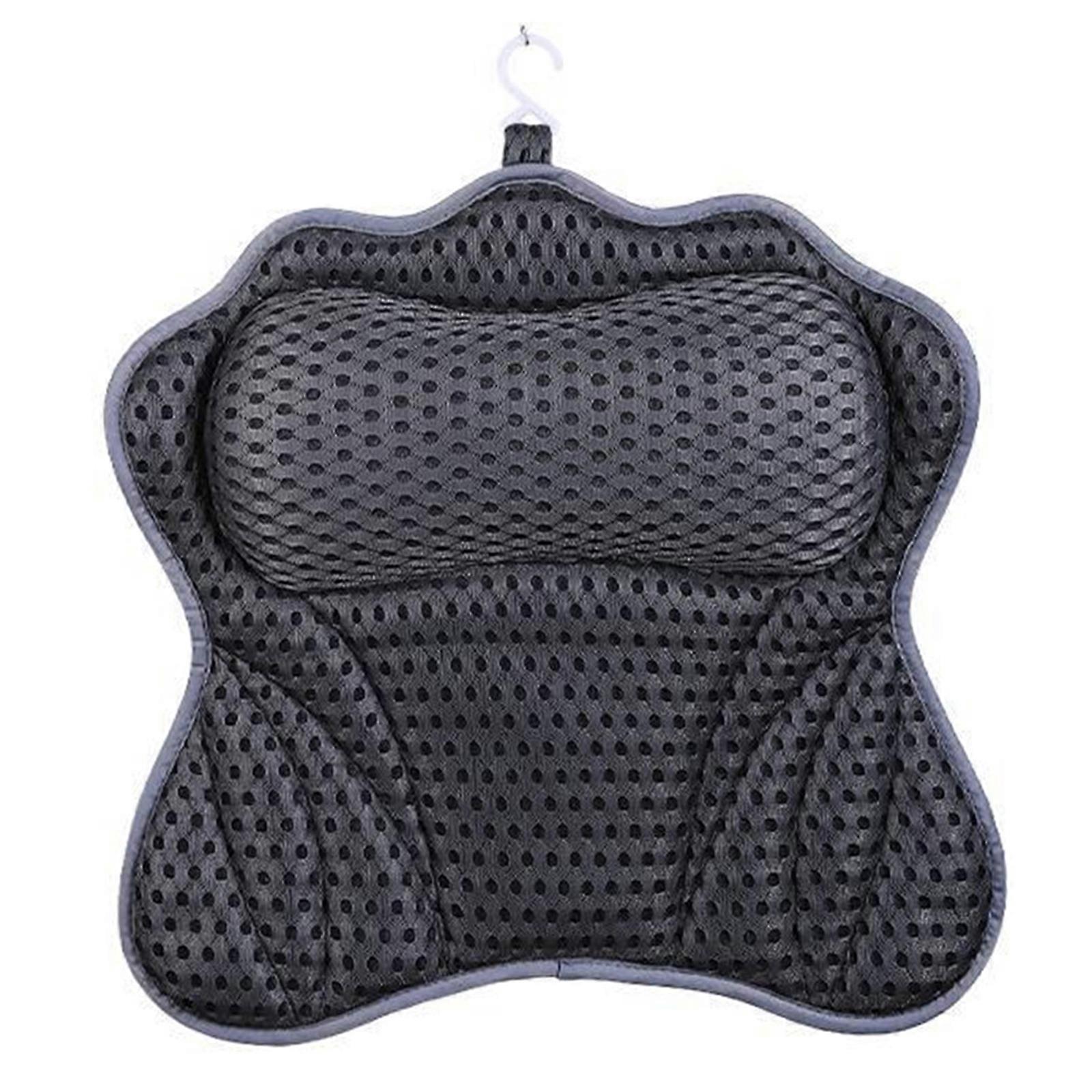 Non Slip Bathtub Pillow With 6 Suction Cups Butterfly Shape Design Waterproof Polyester Material For Bath Comfort  SS9