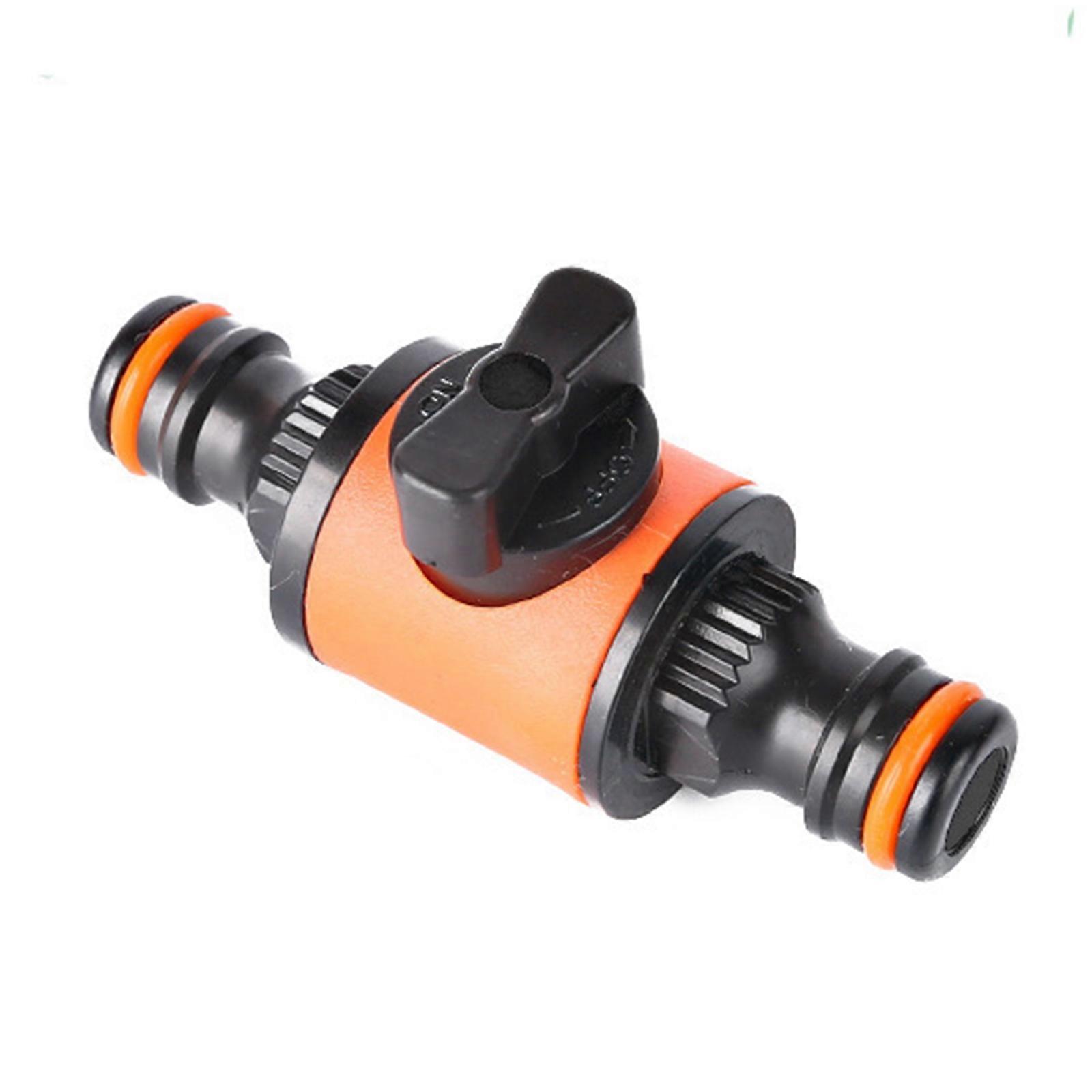 Hose Quick Connecter Plastic Rubber Couplings Adapter Pipe Tubing Irrigation System Coupler with Shut Off Valves Switch Multicolor
