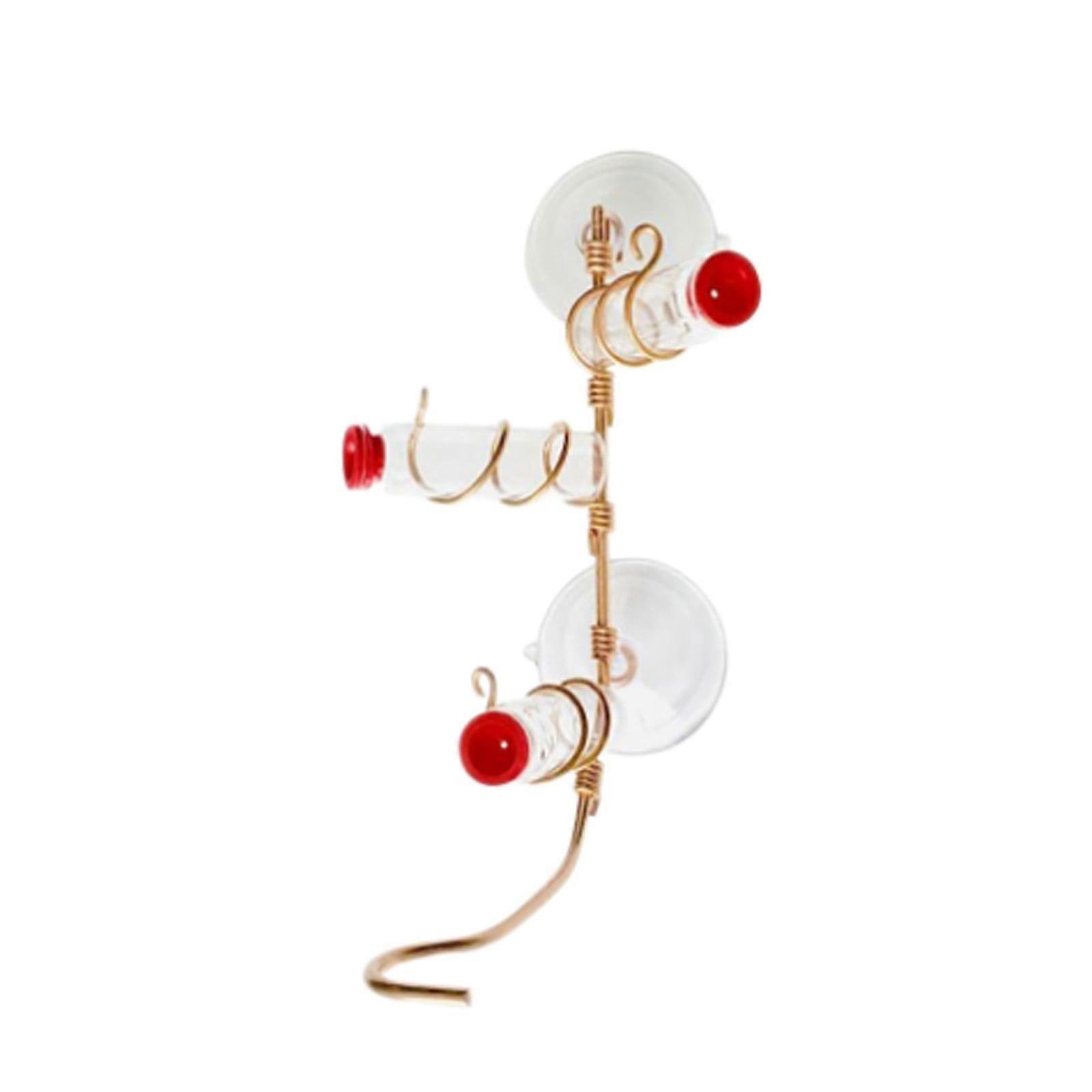 ICERUN 1Pcs Hummingbird Feeder, Window Bird Feeder with Strong Suction Cups, Transparent Feeding Tubes, Durable Bird Feeder!