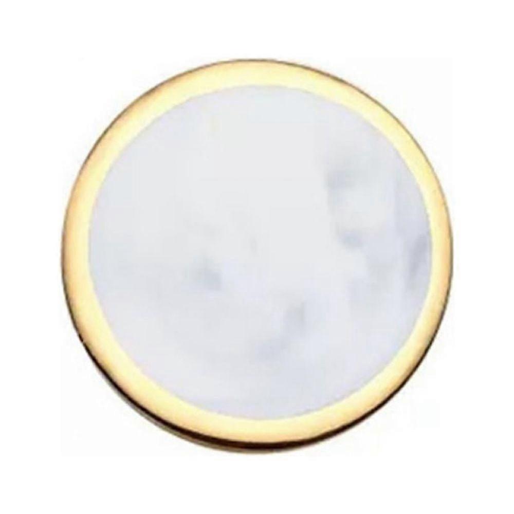 Marble Ceramic Insert Coasters - Handcrafted White Marble Coasters for Your Drinks, Beverages & Wine/ Bar Glasses