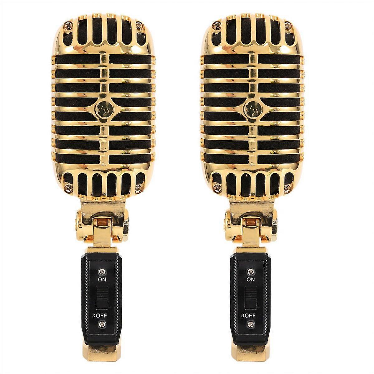 2X Professional Wired Vintage Classic Microphone Dynamic Vocal Mic Microphone for Live Performance K