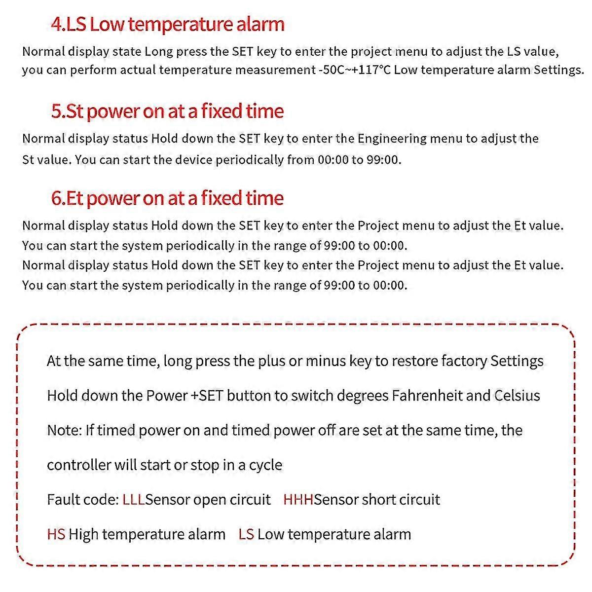 ZFX-W2141 AC 220V Digital LED Thermostat Regulator Incubation Heating Temperature Controller Time Switch Control Relay
