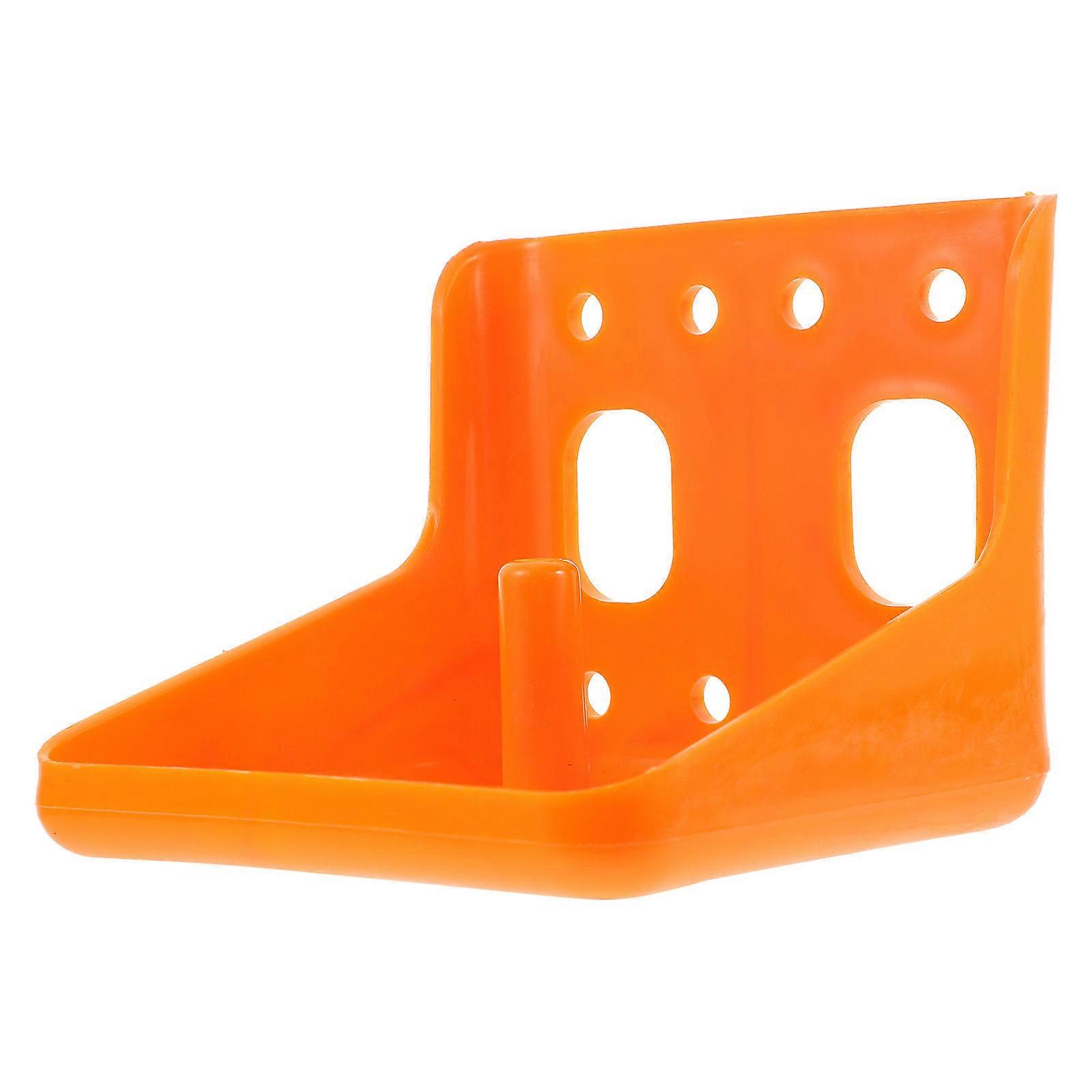 Livestock Feeder Salt Block Feeding Box Orange 4Pcs for Sheep Cattle